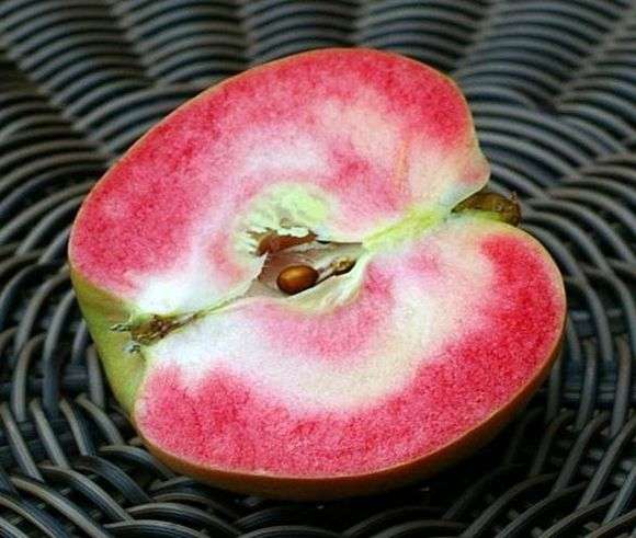 Variedad de manzanas Perlas rosadas